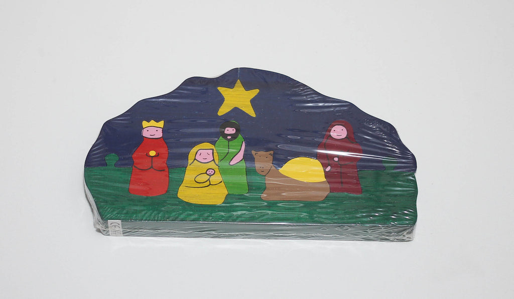 4x Puzzle din Lemn cu Sarbatoarea Nasterii lui Isus
