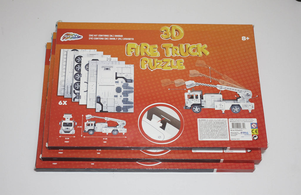 3x Grafix 3D Puzzle - Fire Truck