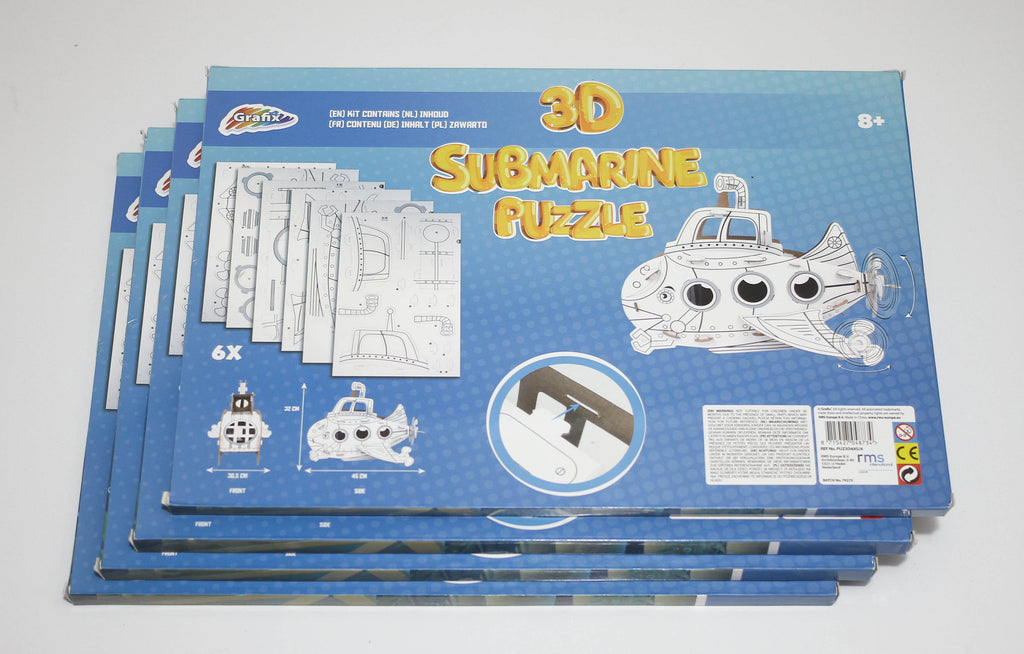 4x Grafix 3D Puzzle - Submarine