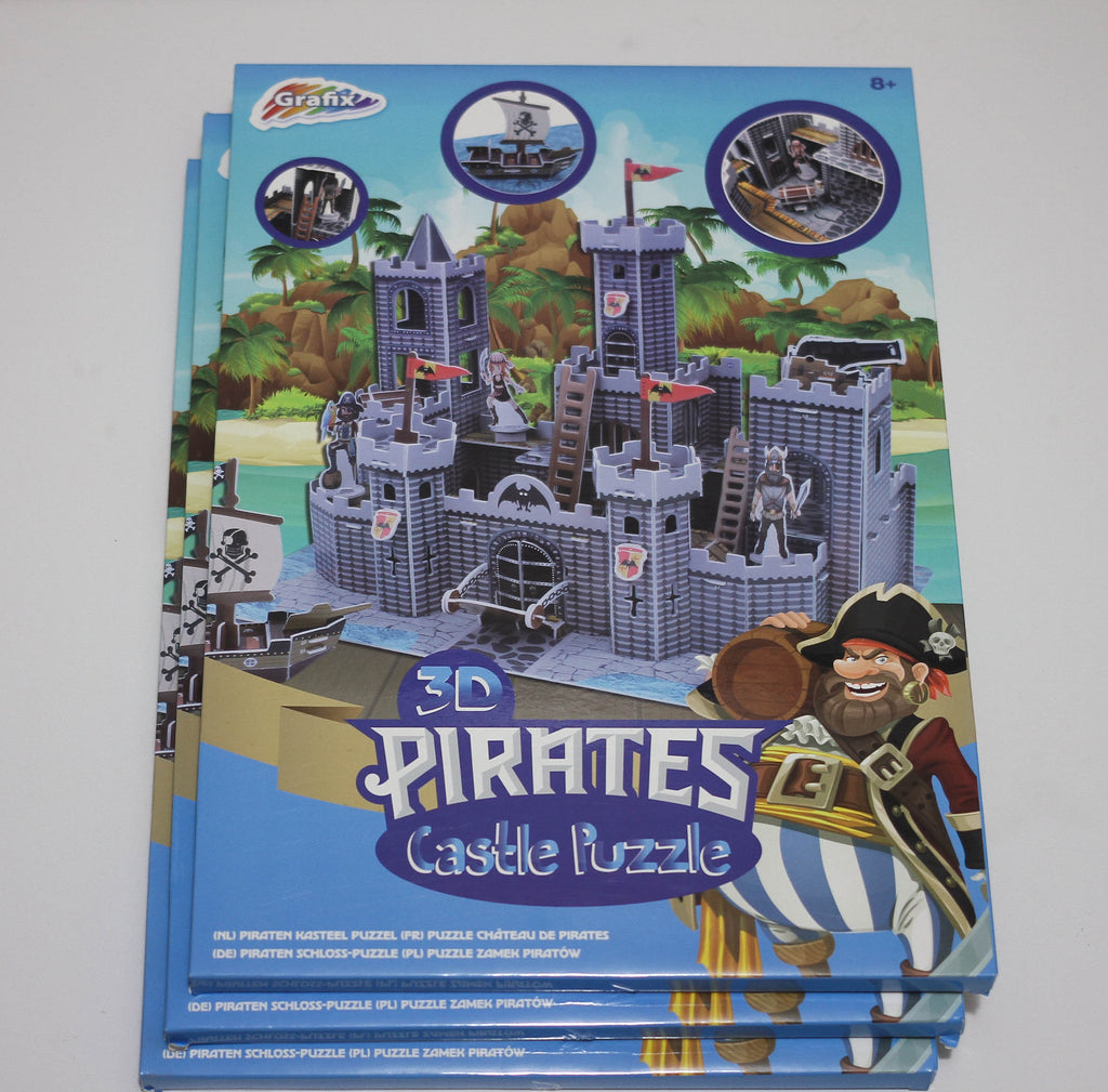 3x Grafix 3D Puzzle - Pirates Castle