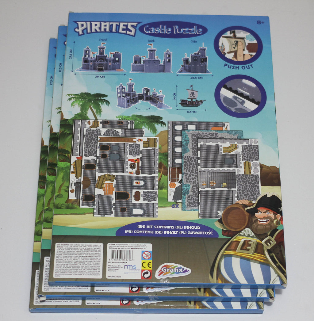 3x Grafix 3D Puzzle - Pirates Castle
