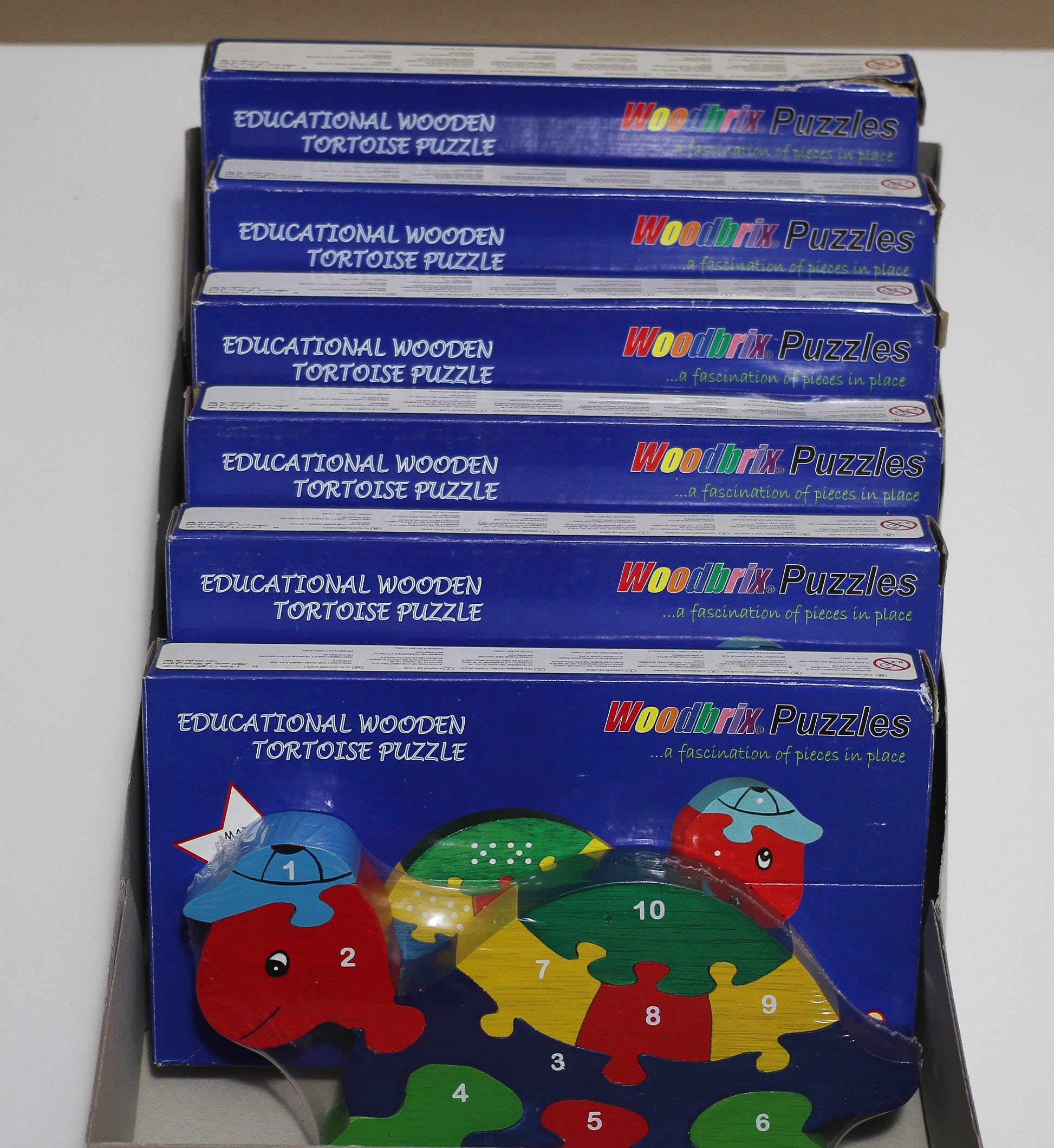 6x Puzzle din Lemn in Forma de Broasca Testoasa